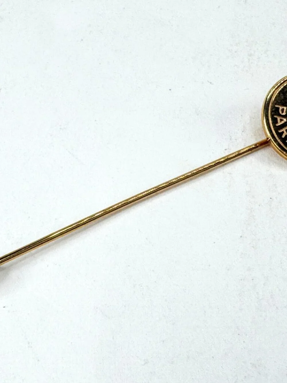 Vintage Hermès Paris Sellier Gold-Tone Stick Pin Bijouterie Fantaisie GS865